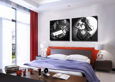 抽象樂(lè)章，藝術(shù)點(diǎn)睛 探秘樂(lè)器主題噴繪裝飾畫